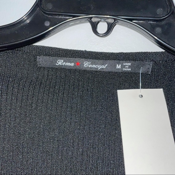 Black Button Front Long Sleeve - Picture 3 of 6